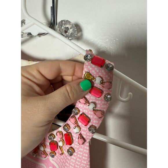 Mac Duggal Pink A-line Short Jewel Cut Out Barbie Homecoming Dress Size 4 - Picture 5 of 12